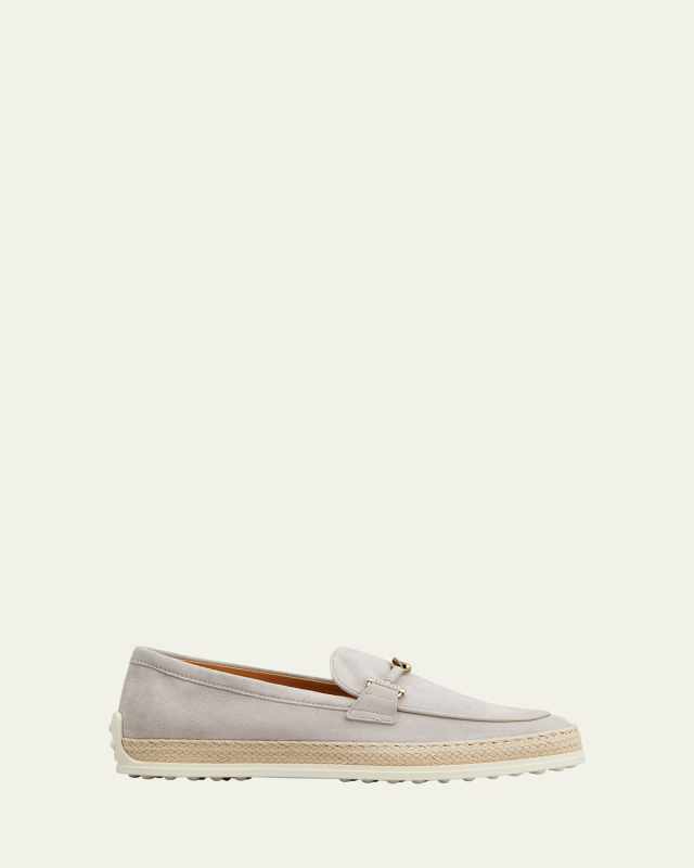 Gomma Suede T-Ring Espadrille Loafers